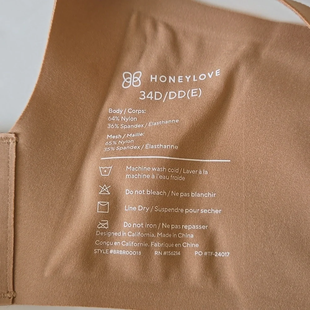 Honeylove Liftwear Crossover Bra Nude Sand Size 34D/34DD (E) - Picture 5 of 5